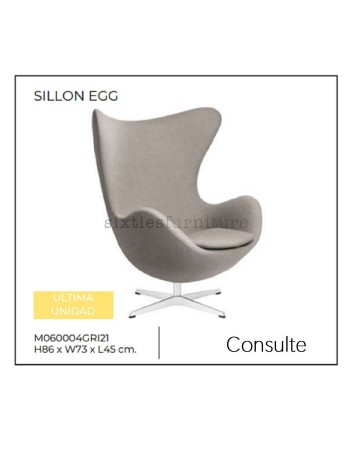 Sillon Egg Gris o Negro